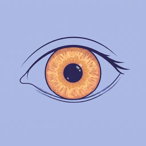 Minimalist Amber Eye Vector Illustration