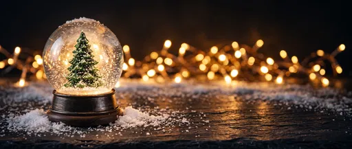 Glowing Snow Globe With Pine Tree