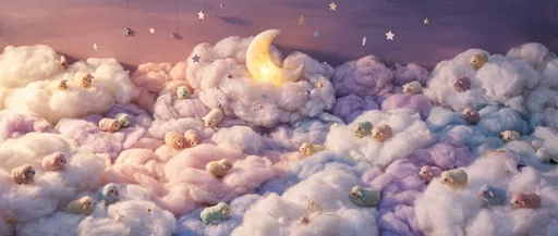 Dreamy Pastel Cloud Diorama With Felted Sheep
