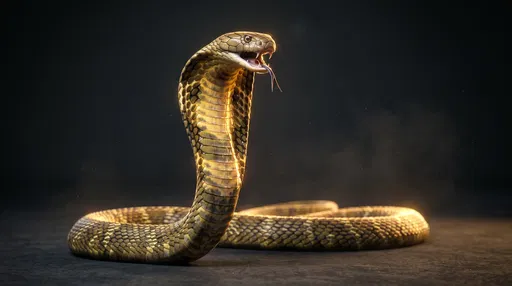 King Cobra in Dramatic Studio Lighting