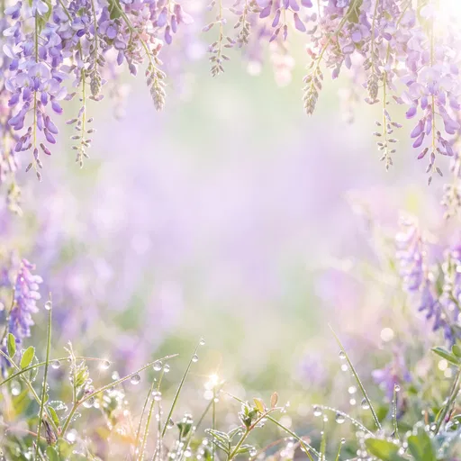 Lavender Blossom and Dewy Grass Frame