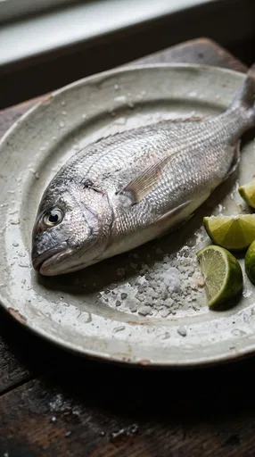 Fresh Silver Fish With Lime and Salt
