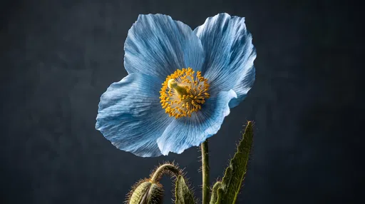 Studio Portrait of Himalayan Blue Poppy