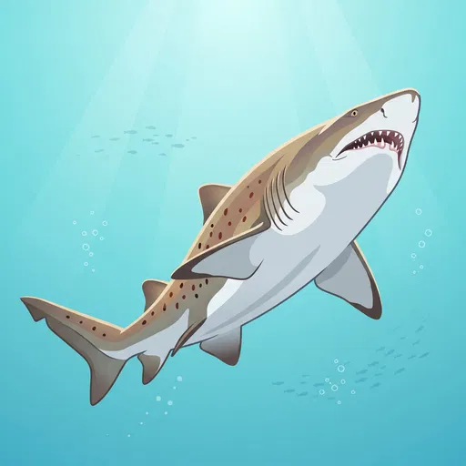 Sand Tiger Shark Vector Illustration
