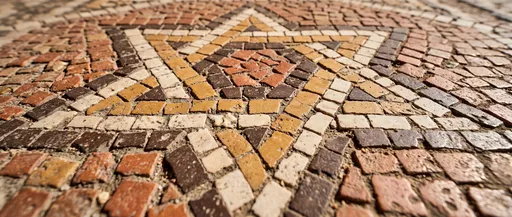 Stone Mosaic Star of David Close-Up