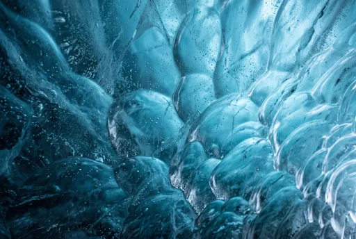 Translucent Blue Glacial Ice Cave Texture