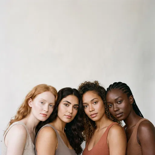 Four Diverse Women Studio Portrait