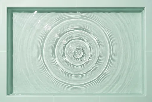 Overhead Pastel Mint Water Ripples