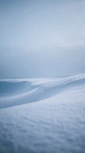 Minimalist Blue Snow Dunes Landscape