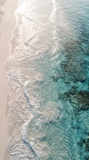 Aerial View of Turquoise Beach Shoreline