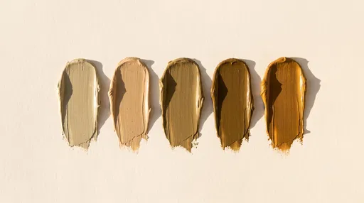 Five Olive Tone Cosmetic Paint Swatches
