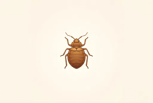 Minimalist Brown Bed Bug Illustration