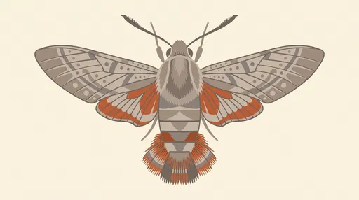 Stylized Hummingbird Hawk-Moth Illustration