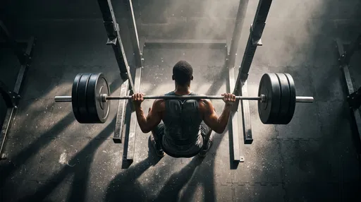 Overhead View of Athlete Performing Back Squat