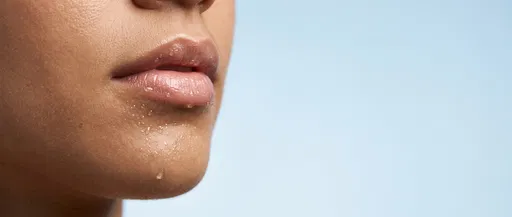 Close-Up of Hydrated Lips and Chin