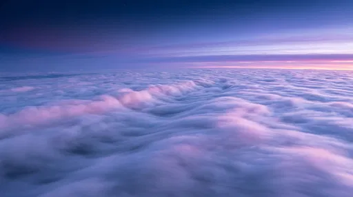 Pastel Twilight Clouds Aerial View