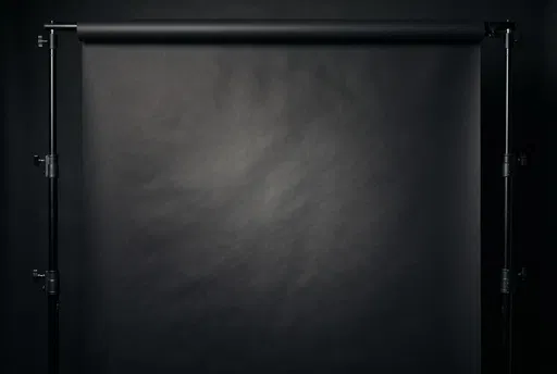 Charcoal Black Studio Backdrop on Stands