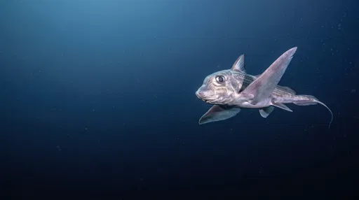 Ghost Shark Swimming in Deep Ocean