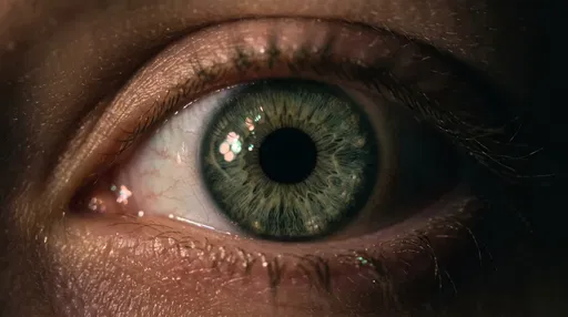 Macro Shot of Green Human Eye