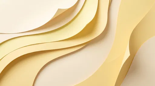 Abstract Pastel Yellow Curved Paper Background