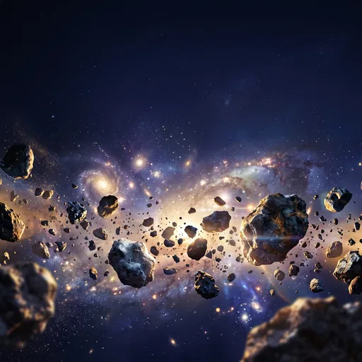 Asteroid Belt Illuminated by Distant Galaxies
