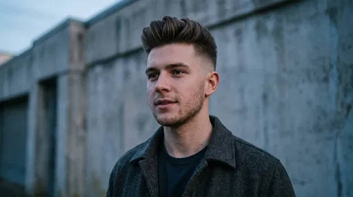 Young Man With Textured Quiff Haircut