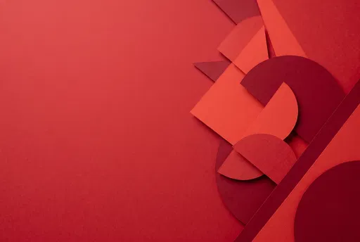 Red Geometric Paper Cutout Background