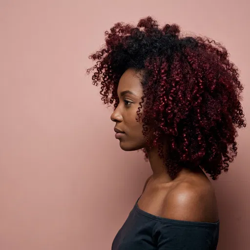 Profile of Woman with Red Curls