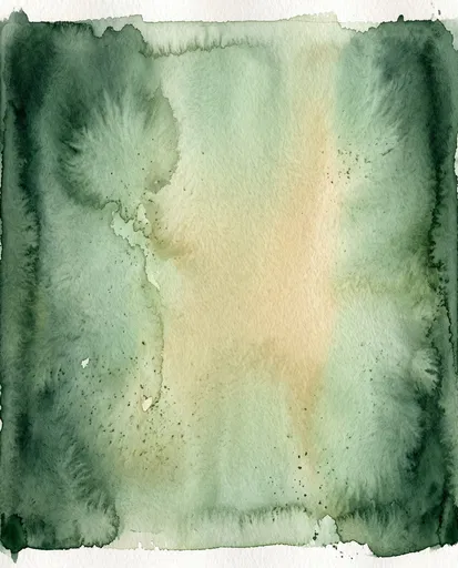 Green and Gold Watercolor Wash Background