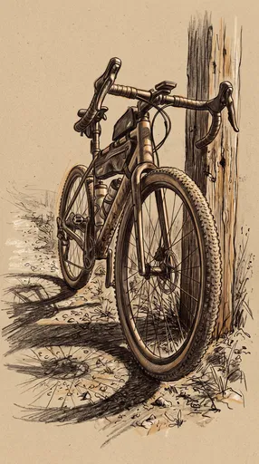 Charcoal Sketch of Gravel Bicycle