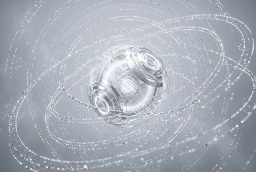 Futuristic Silver AI Core Sphere