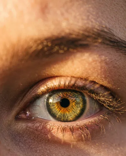 Macro Closeup of Hazel Green Eye