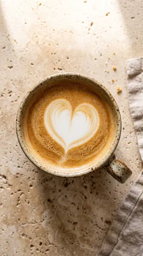 Latte Heart Art in Stoneware Mug