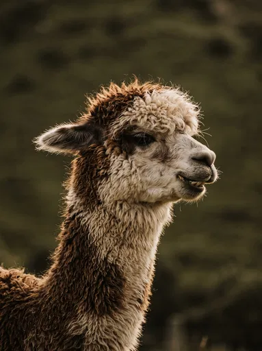 Two-Toned Alpaca in Profile