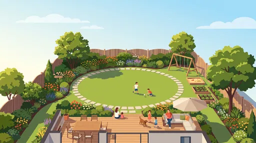 Modern Backyard Garden Architectural Illustration
