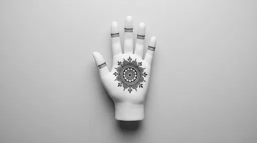 White Mannequin Hand With Henna Design