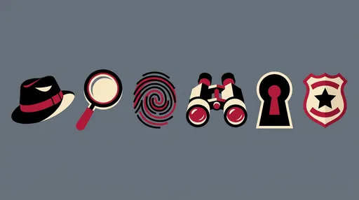 Flat Vector Private Investigator Icon Set
