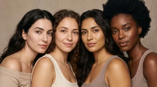Four Diverse Women in Beauty Portrait