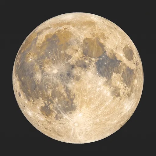 Full Yellow Moon on Dark Background