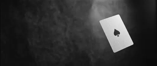 Minimalist Spade Card on Dark Background