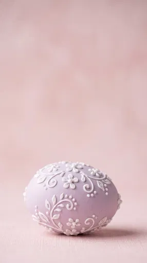 Pastel Lavender Easter Egg With Icing