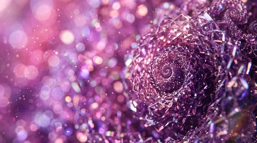 Purple Gemstone Fractal Spiral Background