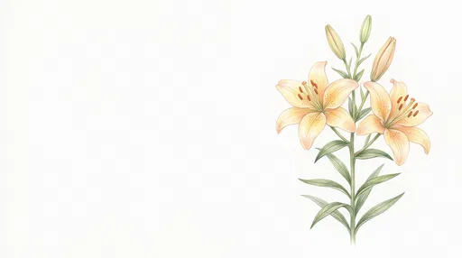 Pastel Lily Colored Pencil Illustration