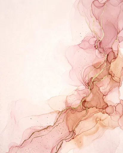 Pastel Pink and Gold Alcohol Ink Background