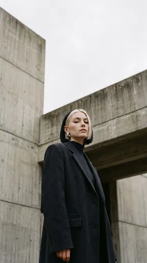 Woman with Two-Tone Bob Haircut