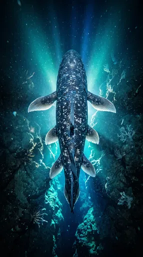 Top-Down View of Deep Sea Coelacanth
