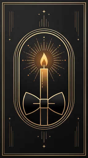 Art Deco Birthday Candle and Bow Tie