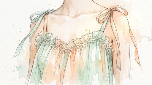 Pastel Watercolor Camisole Fashion Illustration