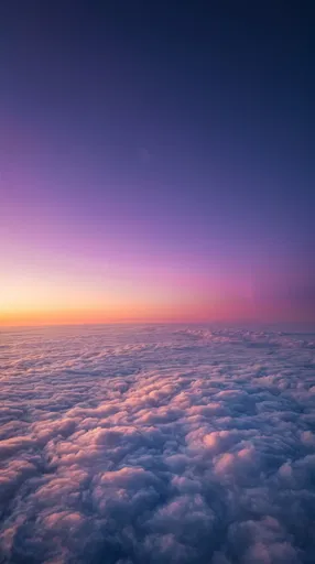 Aerial Dusk Sky Above Cloud Layer