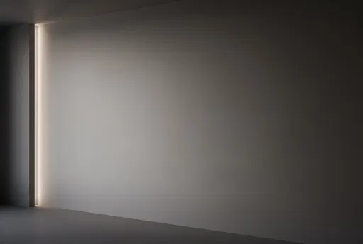 Minimalist Gray Wall with Cove Light